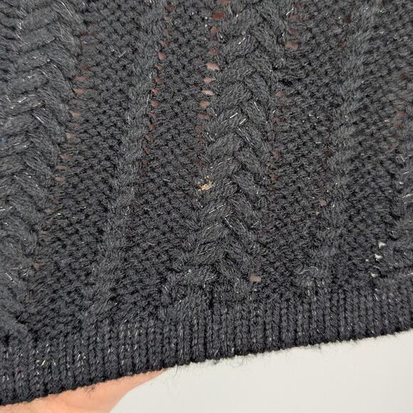 Croft & Barrow Black Knit Sweater Woman 1X Layering Old Money Timeless Top Cozy - Picture 5 of 5